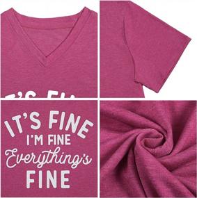 img 1 attached to Women'S Inspiring Plus Size T-Shirt - Short Sleeve Letter Tee Top, Everything Is Fine