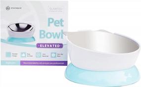img 4 attached to Stainless Steel Elevated Cat Bowl – Tilted Cat And Small Dog Food Bowls To Improve Digestion And Reduce Neck Strain – Easy-To-Clean Cat Feeder With Sturdy, Nonslip Base By AmazinglyCat