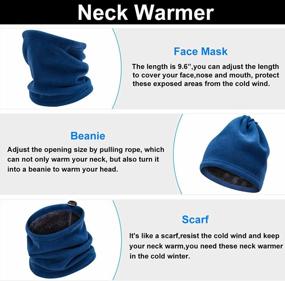 img 2 attached to Оставайтесь в тепле в холодную погоду с унисекс MUCUBAL Winter Neck Warmer Fleece Gaiter Tube Mask