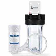 complete whole house filtration system with 1" ports - removes sediment & rust logo