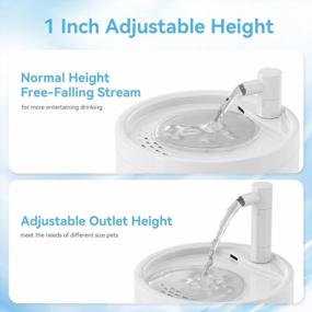 img 1 attached to SEDIOSO Ultra Quiet Cat Water Fountain With Smart LED Light And Adjustable Height - 84Oz/2.5L Capacity Automatic Pet Water Dispenser (Model L)