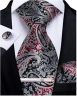 мужской комплект с галстуком и платком с узором пейсли, шелковым носовым платком и запонками - dibangu логотип
