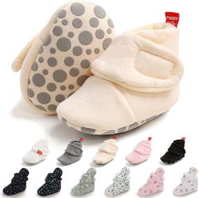 img 4 attached to 🥾 Comfortable and Stylish Booties for Newborns: Non-Skid Toddler Boys' Shoes in Boots