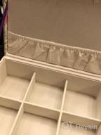 img 1 attached to Hivory Jewelry Box For Women ~ Jewelry Organizer Box For Girls ~ Jewlery Box For Rings, Earrings, Bracelets, Studs & Necklace ~ Double Layer Stackable Jewelry Organizer Trays (Purple) review by Scott Galloway
