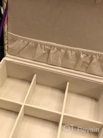 img 7 attached to Hivory Jewelry Box For Women ~ Jewelry Organizer Box For Girls ~ Jewlery Box For Rings, Earrings, Bracelets, Studs & Necklace ~ Double Layer Stackable Jewelry Organizer Trays (Purple)