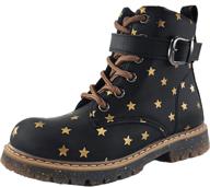 👞 tzjs waterproof zipper lace up outdoor boys' boots: durability and style combined логотип