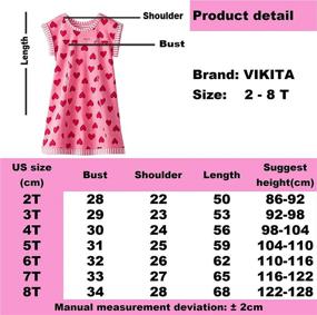 img 3 attached to VIKITA Summer Sundress Sleeve Casual Girls' Clothing ~ Dresses