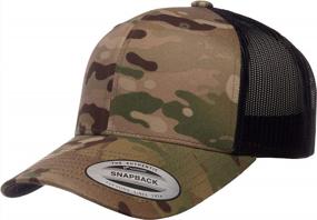 img 4 attached to Get Camo-Ed Out In Style With Yupoong YP Classics Multicam Retro Trucker Cap
