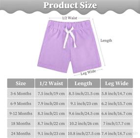 img 3 attached to Resinta 4-Pack Unisex Cotton Pull-on Shorts for Toddlers and Babies, Breathable Baby Boys' Cotton Shorts