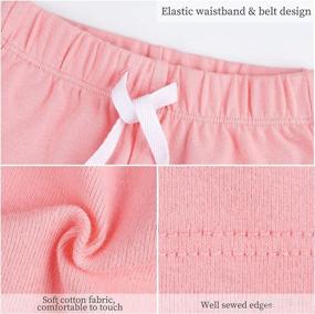 img 2 attached to Resinta 4-Pack Unisex Cotton Pull-on Shorts for Toddlers and Babies, Breathable Baby Boys' Cotton Shorts