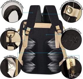 img 2 attached to 🎒 Large Diaper Bag Backpack with Changing Station, Bassinet, USB Charging Port | Waterproof Baby Diaper Bag for Travel - Unisex Design for Moms and Dads (Black)