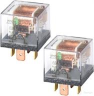 🚗 ehdis dc 12v 60a 1no spst 4 pin relay car heavy duty split charge - waterproof transparent case - pack of 2: enhancing automotive reliability! logo