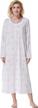 soft 100% cotton nightgowns for elegant women - lightweight and comfortable long-sleeve house dresses ideal for older ladies by keyocean logo