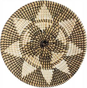 img 4 attached to HNCmua Wall Basket Decor - Basket Wall Decor Boho - Rattan Wall Decor - Hanging Woven Wall Basket - Seagrass Wall Decor For Living Room Or Bedroom - Home Decoration (35Cm/13.7In)
