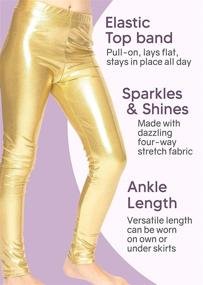 img 1 attached to 👧 Girls' Stretch Comfort Metallic Mystique Leggings for Stylish Comfort - Available at Leggings