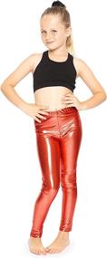 img 3 attached to 👧 Girls' Stretch Comfort Metallic Mystique Leggings for Stylish Comfort - Available at Leggings