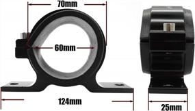 img 3 attached to Hisport Universal 60Mm Fuel Filter Mounting Bracket Fuel Pump Single Clamp Cradle Black