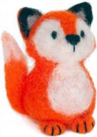 🦊 craft delight: dimensions fox felt animals needle felting kit, a compact masterpiece! logo