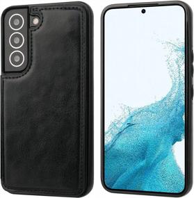 img 2 attached to Samsung Galaxy S22 Plus Wallet Case With Card Holder, PU Leather Kickstand And Card Slots, Shockproof Cover With Double Magnetic Clasp - Onetop Compatible For 5G 6.6 Inch, Black
