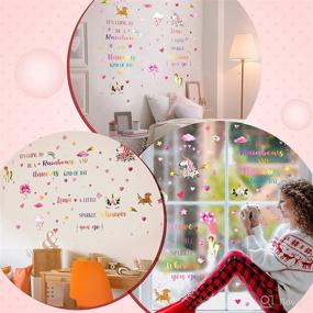 img 3 attached to Cute Style Unicorn Room Decal for Girls Bedroom - Removable Rainbow Wall Decals for Inspirational Decor and Birthday Party - Unicorn Wall Stickers for Kids Nursery