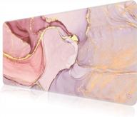 улучшите свои игровые возможности с большим ковриком для мыши xxl от oriday в розовом и фиолетовом цвете — нескользящее основание, водонепроницаемость и прочные края логотип