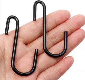 img 3 attached to 🔗 YourGift 30 Pack Heavy Duty S Hooks: Organize with Ease in Kitchen, Bathroom, Bedroom & Office - Ideal Hanging Hangers for Pan, Pot, Coat, Bag, Plants (30 Pack/Black/Small)