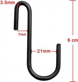 img 2 attached to 🔗 YourGift 30 Pack Heavy Duty S Hooks: Organize with Ease in Kitchen, Bathroom, Bedroom & Office - Ideal Hanging Hangers for Pan, Pot, Coat, Bag, Plants (30 Pack/Black/Small)