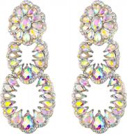 sparkle on your special day with flyonce vintage rhinestone chandelier earrings logo