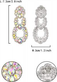 img 1 attached to Sparkle On Your Special Day With Flyonce Vintage Rhinestone Chandelier Earrings