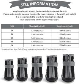 img 1 attached to 🐾 Durable Dog Boots for Small Dogs: Protect Paws in Snow, Winter, and Outdoor Activities! Non-Slip Dog Booties with Velcro Straps and Upgraded Bottom