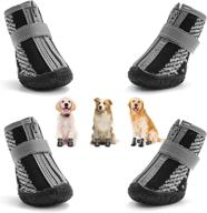 🐾 durable dog boots for small dogs: protect paws in snow, winter, and outdoor activities! non-slip dog booties with velcro straps and upgraded bottom логотип