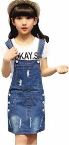 img 4 attached to Girls' Clothing: Kidscool Adjustable Strap Overall Dresses
