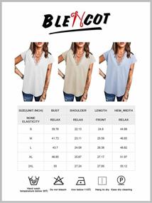 img 1 attached to Womens Lace V-Neck Tunic Top: Soft Flowy Tee Shirt With Short Sleeves And Blouse-Like Style For Summer. Available In S-XXL Sizes By BLENCOT.