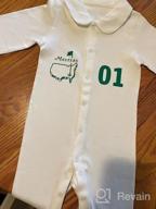 img 1 attached to Pureborn Unisex Baby Jumpsuit Infant Boys Girls Cotton Spring Fall Romper One-Piece Coverall Baptism Outfit White 0-24 Months review by Corey Michaels