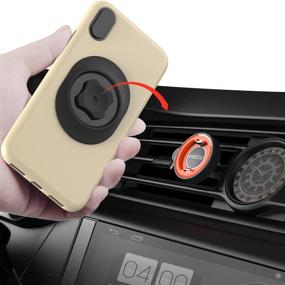 img 4 attached to 📱 Universal Car Phone Mount with Ultra-Lock Quick Mount for iPhone 11 Huawei, GPS, Tablets, and More - Air Vent Holder, No Magnetic Required, Compatible with All Smartphones