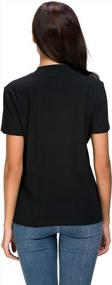 img 3 attached to Comfortable And Stylish: Women'S Short Sleeve Mock Neck Ribbed Tee Shirt Tops