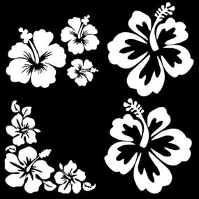 img 4 attached to Hibiscus Decal Hawaiian Flower Decals Exterior Accessories