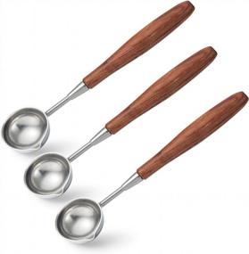 img 2 attached to 3-Pc Mceal Stainless Wax Seal Spoon Set With Wooden Handles