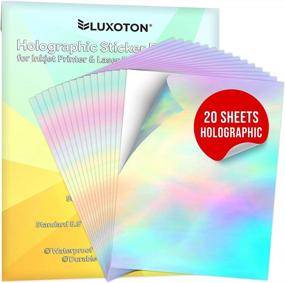 img 4 attached to 20 Sheets Of Printable Holographic Sticker Paper - Compatible With Inkjet And Laser Printers - Holographic Vinyl Sticker Paper For Cricut - 8.5" X 11" Printable Vinyl Sticker Paper
