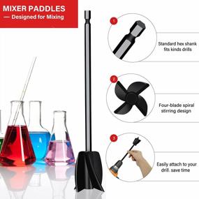 img 2 attached to Resin Drill Mixer Paddles Set Of 8 - Epoxy Mixer Attachment For Efficient And Fast Mixing Of Resin, Paint And Silicone Molds