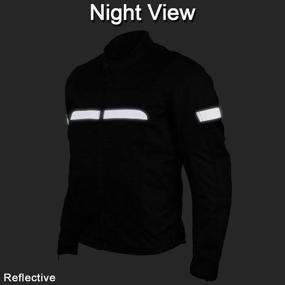 img 1 attached to 🧥 Mens Perforated Textile Reflective Mesh Riding 3-Season Jacket: Ultimate Safety with CE Armors!