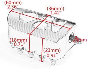 img 1 attached to Enhance Your Motorcycle Shifting Experience with 360° Rotating Anti-Skid Gear Shifter Pegs for Harley Dyna Sportster Touring Softail Street - MX Chopper Bobber Style