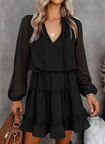 img 3 attached to 👗 BTFBM Casual Dresses with Sleeve Ruffle - Women's Clothing Collection