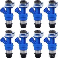 🔥 polemotor fuel injectors 28lb 17113698 compatible for gmc cadillac chevy 4.8l 5.3l 6.0l - set of 8, ideal for non-flex fuel vehicles логотип