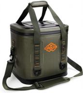olive soft sided insulated cooler bag - yodo ca288035-05 square leak proof 30 cans. logo
