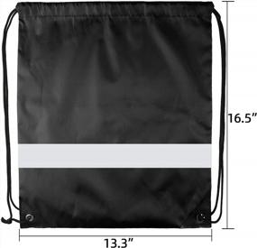 img 1 attached to Reflective Drawstring Backpacks In Bulk For Kids, Women, And Men - Perfect Cinch Bags With Extra Strings