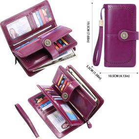 img 1 attached to KELEEL Blocking Genuine Leather Organizer Women's Handbags & Wallets ~ Wallets