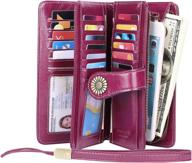 keleel blocking genuine leather organizer women's handbags & wallets ~ wallets logo