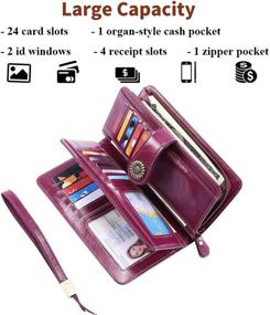 img 2 attached to KELEEL Blocking Genuine Leather Organizer Women's Handbags & Wallets ~ Wallets