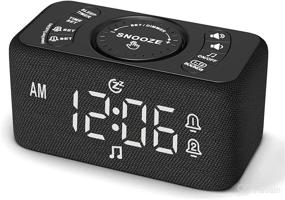 img 4 attached to REACHER Alarm Clock: Dual Alarm with White Noise Machine, 7 Wake Up Sounds, 12 Soothing Sleep Sounds, Auto-Off Timer, Dimmable, Battery Backup - Ideal for Adults, Bedrooms